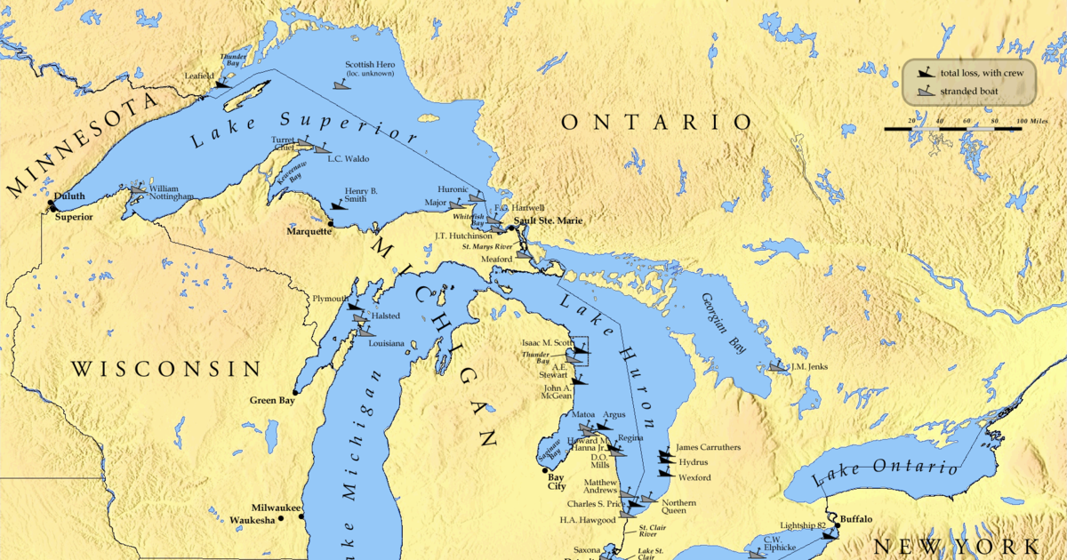 Map Of the United States: Map Of The United States Great Lakes