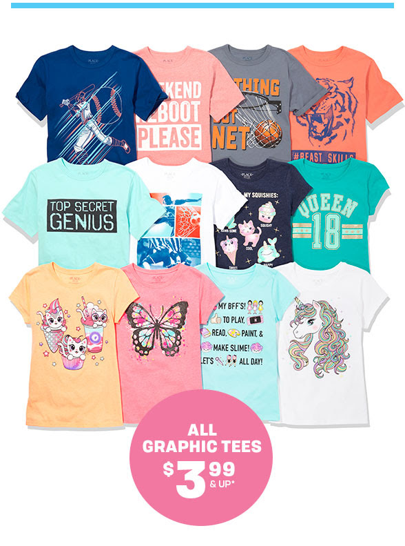 All Graphic Tees $3.99 & Up
