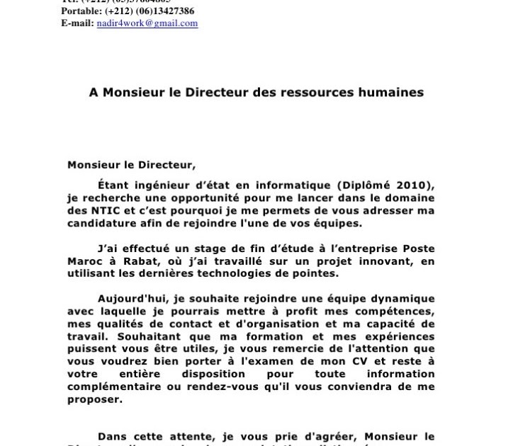 Lettre De Motivation Parcoursup Licence Informatique  Lettre de