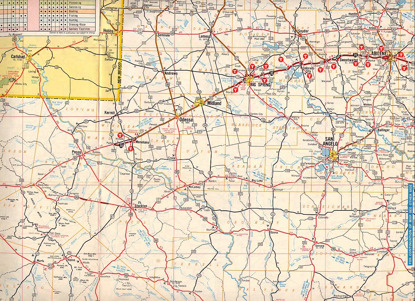 West Texas Road Map Tourist Map Of English - vrogue.co