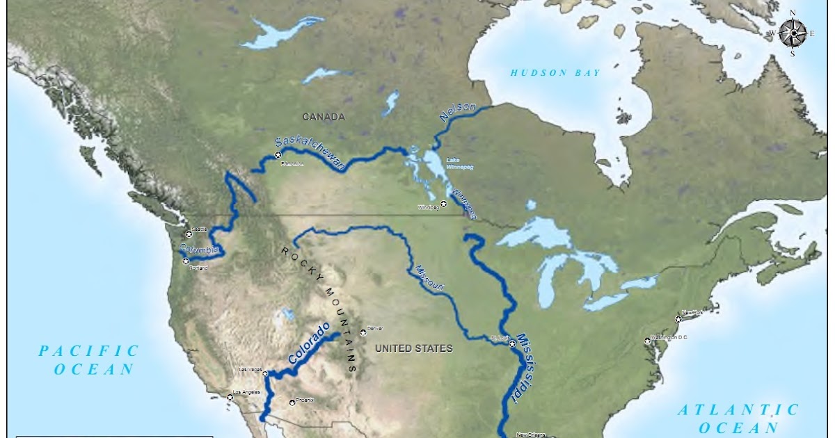 Us Map With Mississippi River Highlighted