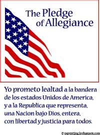 Pledge Of Allegiance Words Printable In Spanish - Words Print