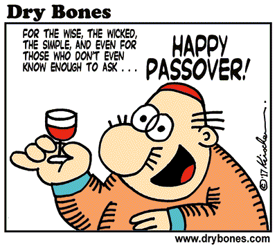 Dry Bones cartoon,Passover, holidays, Jews, Israel,Seder, 