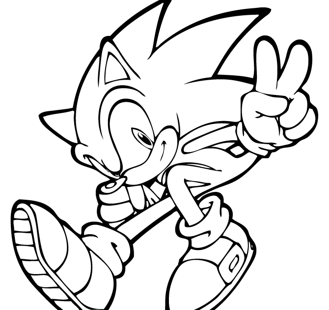 New Sonic The Hedgehog Colouring Pages - Coloring Page