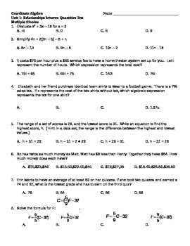 Algebra 1 Unit 5 Test Answer Key - Holt mcdougal geometry workbook pdf