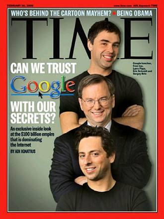 trio google, google portada Time