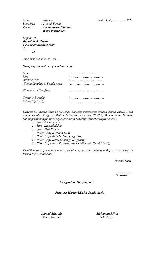 Contoh Surat Domisili Banda Aceh Contoh Surat