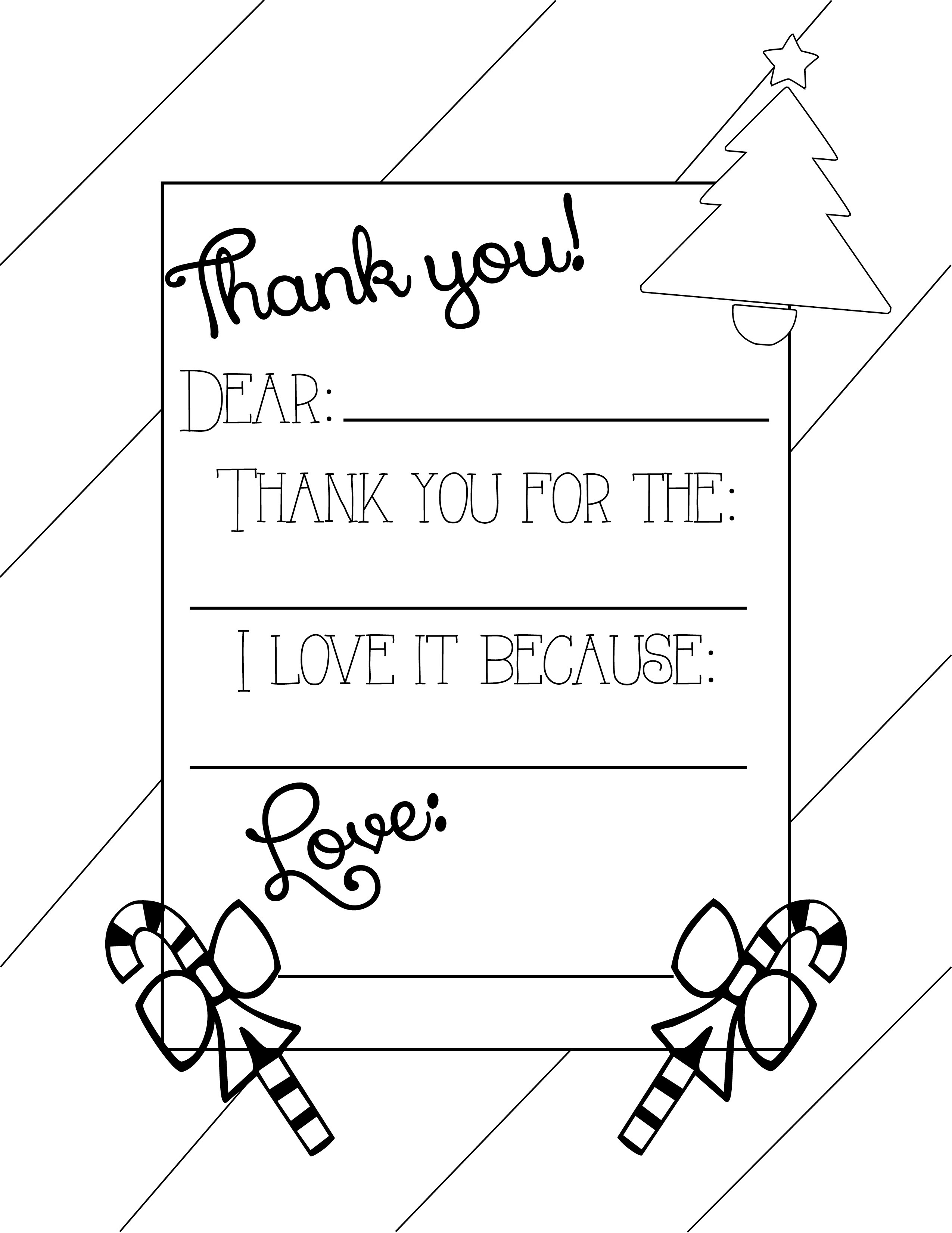 Free Printable Thank You Card Template Christmas With Regard To Christmas Thank You Card Templates Free