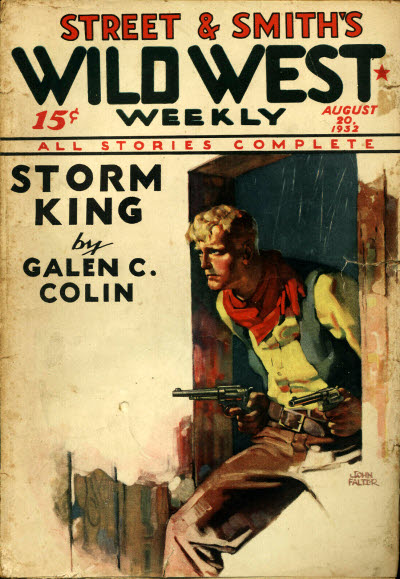 Street and Smith's Wild West Weekly, Aug 20. 1932 cover by J.P. Falter Street and Smith's Wild West Weekly, Aug 20. 1932 cover by J.P. Falter
