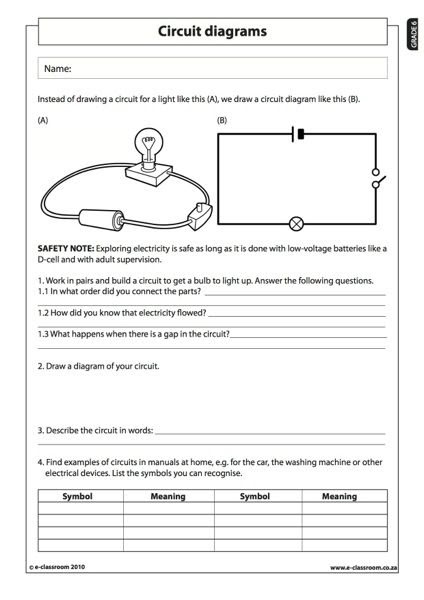 circuit diagrams for grade 7 Photos ~ Circuit Diagrams