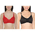 Clovia Women's Cotton Rich Non-Padded Non-Wired Bra with Double Layered
Cups + Cotton Rich Non-Wired Spacer Cup T-Shirt Bra
