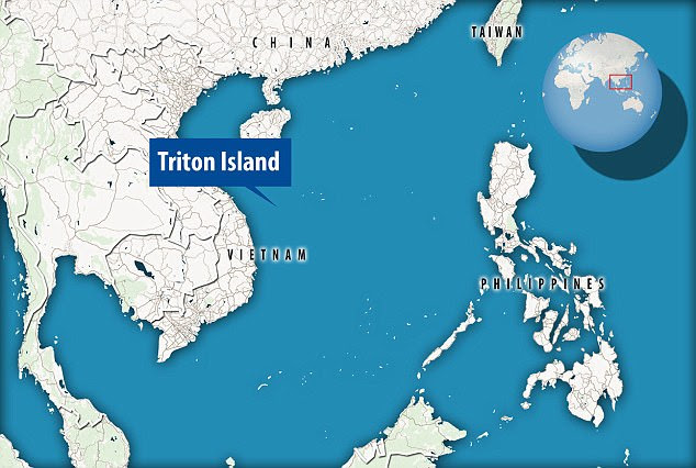 Disputed: Triton Island is located in the South China Sea and its ownership is disputed as it is claimed by China, Taiwan and Vietnam. The US said it was denying all claims to the island