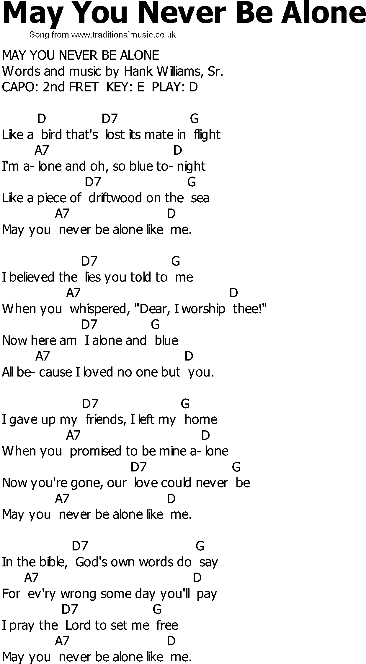 Never be alone chords sheet and chords collection