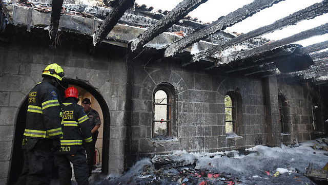 Destruction at the church (Photo: Avihu Shapira)