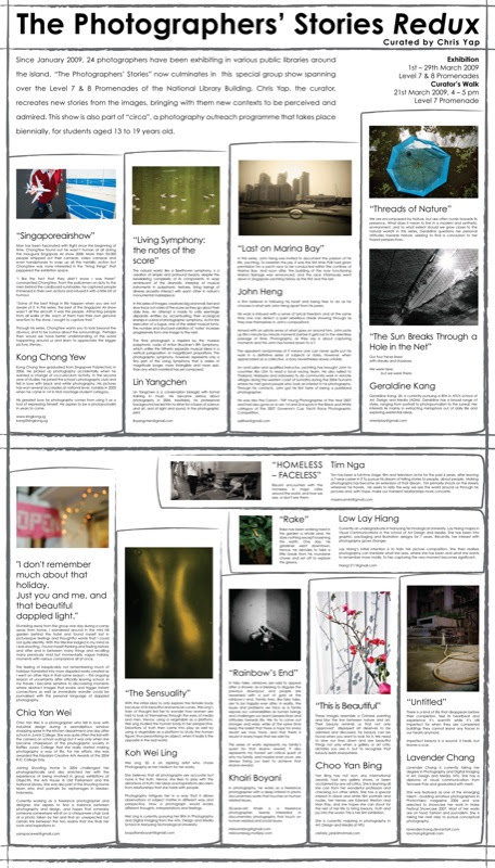 The Photographers' Stories Redux - Panel Front