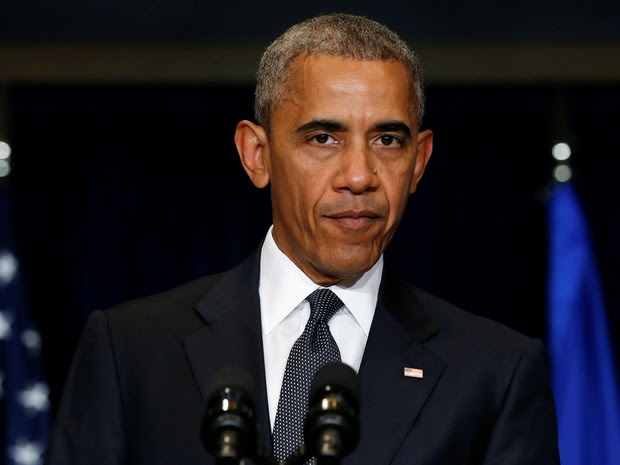 Obama faz pronunciamento sobre mortes em Dallas durante encontro da Otan, na Polônia (Foto: Jonathan Ernst/Reuters)