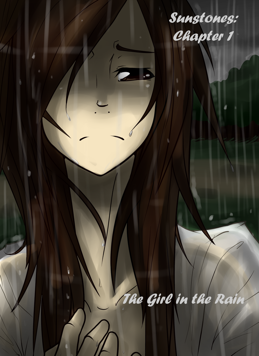 Lonely Anime Girl In The Rain