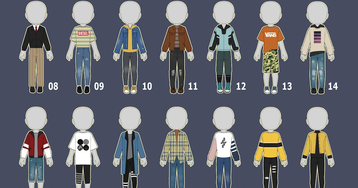 Anime Boy Clothes Reference. - ShareMyAnime