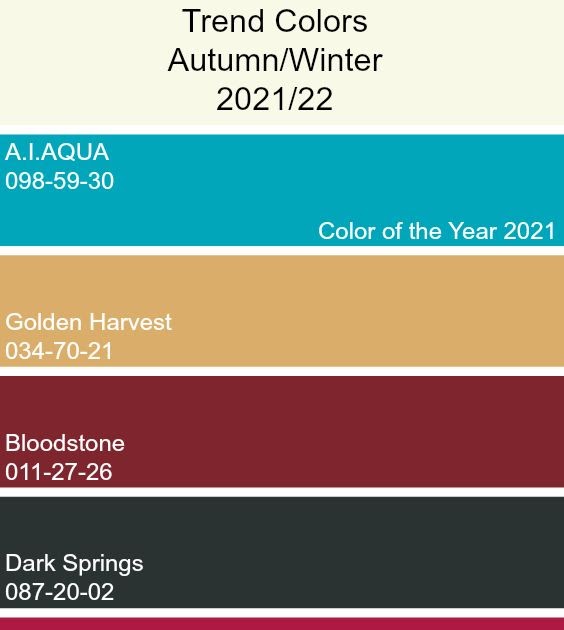 Autumn Winter 2021 Color Trends - Summer Style Trends