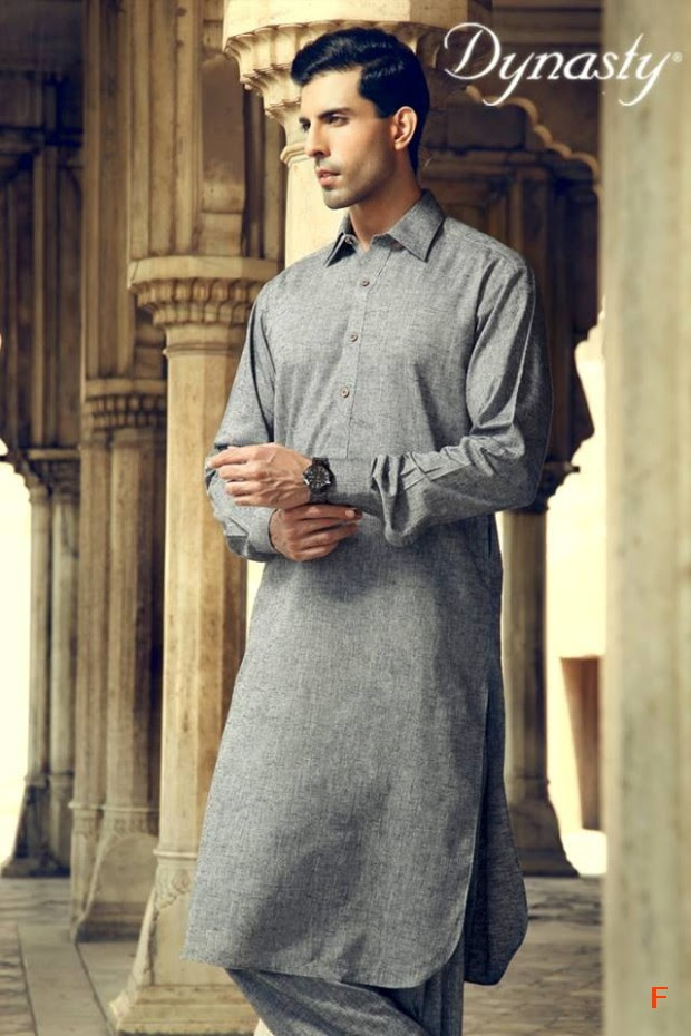 Mens-Wear-Cotton-Embroidered-Kurta-Pajama-By-Dynasty-Fabrics-New-Fall-Collection-2014-6 Mens-Wear-Cotton-Embroidered-Kurta-Pajama-By-Dynasty-Fabrics-New-Fall-Collection-2013-14-6