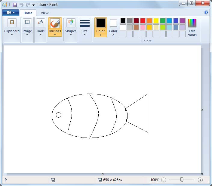  Mewarnai  Gambar  Ikan Sederhana Gambar  Ikan HD