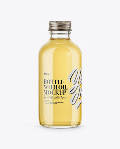 Download 65ml Glass Bottle With Oil Packaging Mockups PSD Mockup Templates