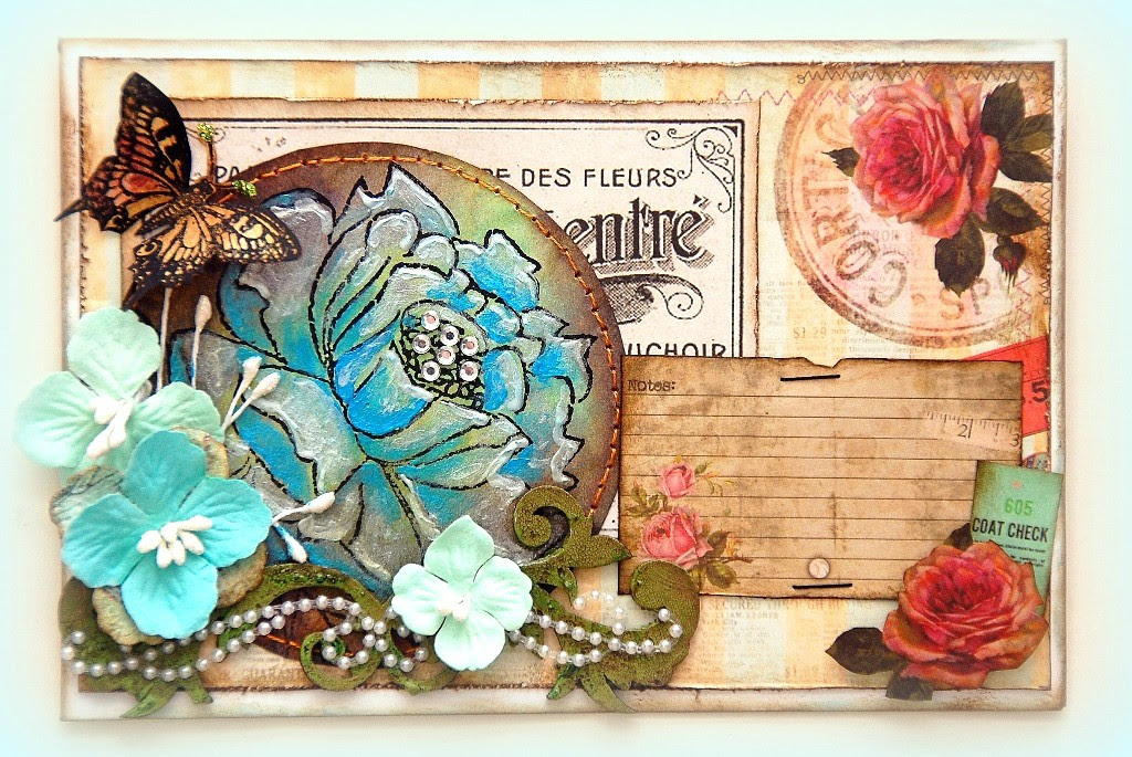 Flower Mail Art by Irene Tan using Marion Smith Designs