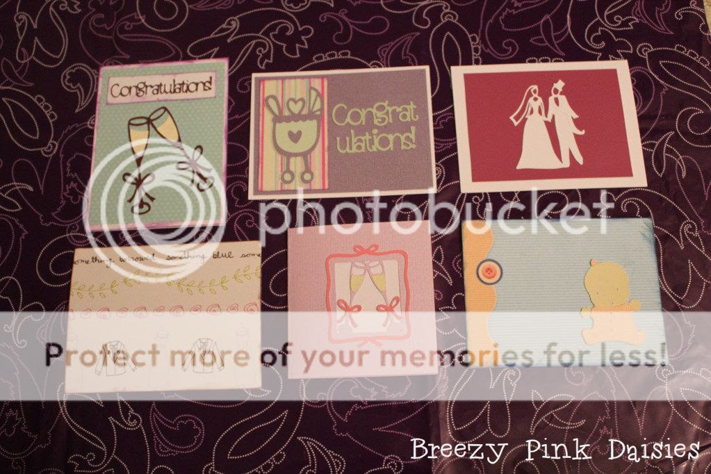 cards made with the "Stretch your Imagination" cricut cartridge