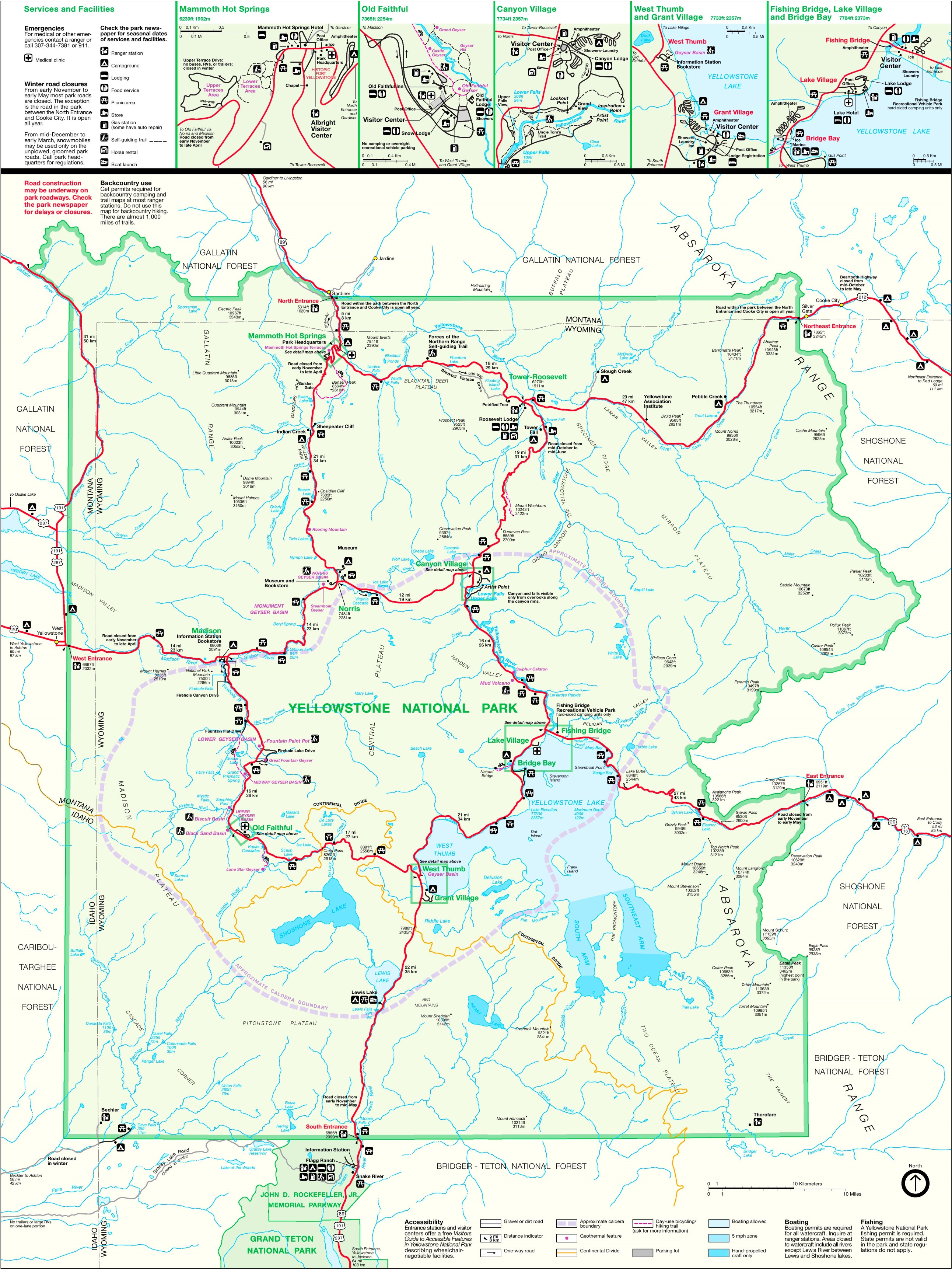 Detailed Map Of Yellowstone Draw A Topographic Map