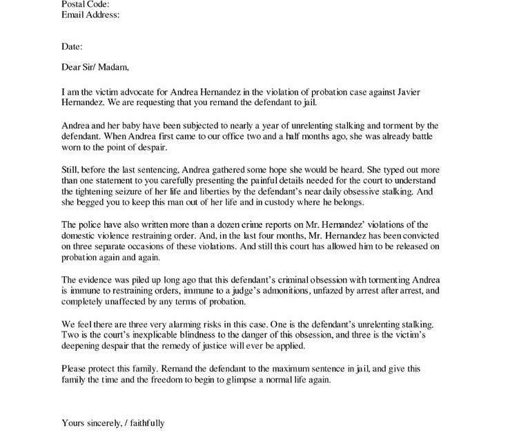Letter To A Judge Template - FREE 7+ Sample Addressing a Formal Letter