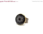 Christmas Sale Black Ring Cosmic, Halloween Ring Gray Clouds, Evil Eye, Geometric Statement Adjustable Ring Slate Coal Modern Jewelry Big - CCARIA Christmas Sale Black Ring Cosmic, Halloween Ring Gray Clouds, Evil Eye, Geometric Statement Adjustable Ring Slate Coal Modern Jewelry Big - CCARIA
