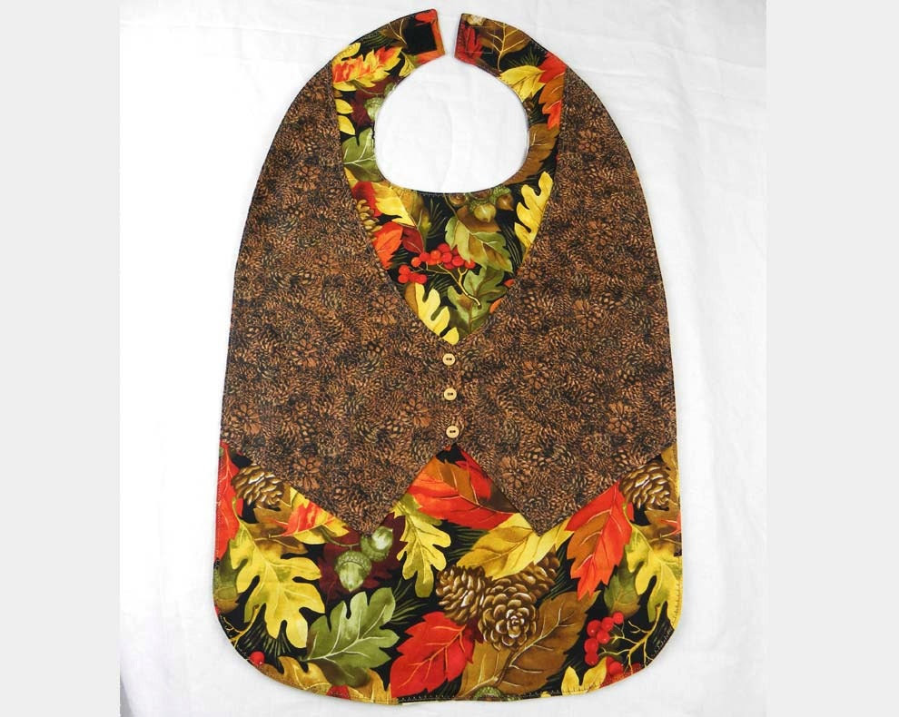 Adult Bib, Clothes Protector, One of a kind,Bib 43 - RonsRelaxation Adult Bib, Clothes Protector, One of a kind,Bib 43 - RonsRelaxation