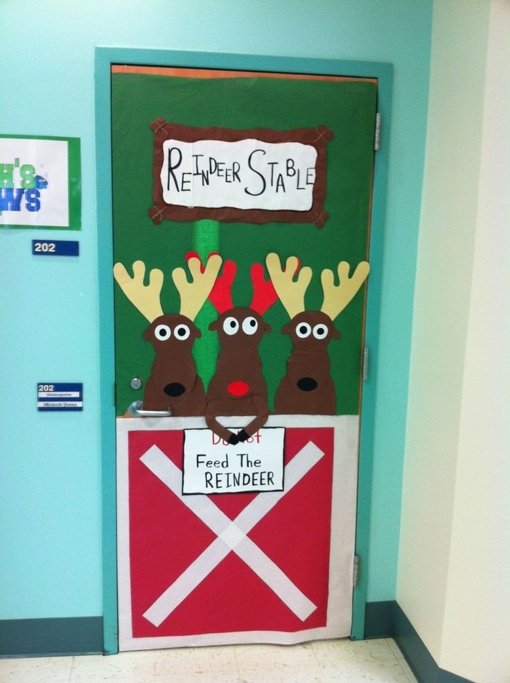 Christmas Door Decoration At School Dekor Natal