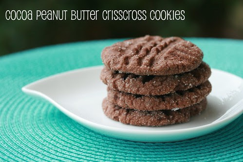 Cocoa Peanut Butter Crisscross Cookies