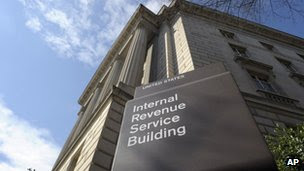 The exterior of the Internal Revenue Service building in Washington, 22 March 2013