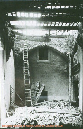 Destrozos en la Guerra Civil en el Convento de San Clemente de Toledo.