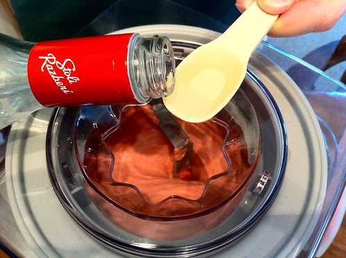 Adding Raspberry Vodka to Sorbet
