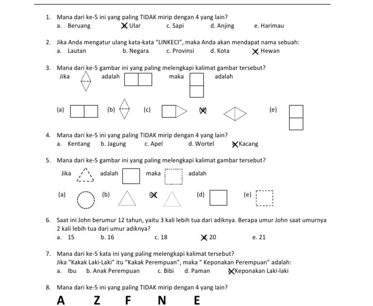 Contoh Soal Assessment Dan Jawabannya Pdf Soal Kelasmu  Gambaran