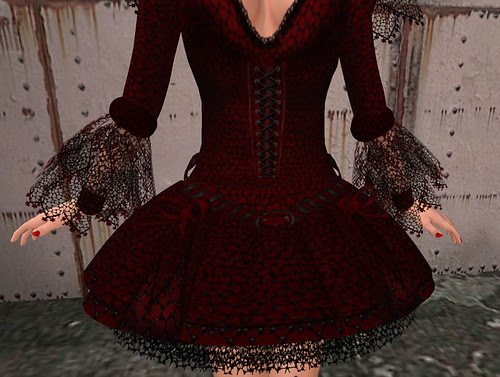 Crimson Shadow- Webbed n Lace - Close Up