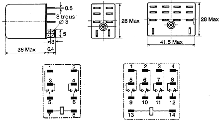 Wiring Diagram For Omron Relay My4N / My Gs Miniature Power Relays