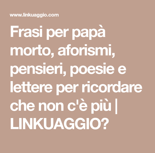 Poesia Per Un Padre Defunto Poesie Image