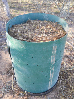 Composting Material in the Compost Container