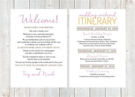 Welcome Letter, Wedding Welcome Letter, Wedding Itinerary Welcome Letter, Wedding Welcome Letter, Wedding Itinerary