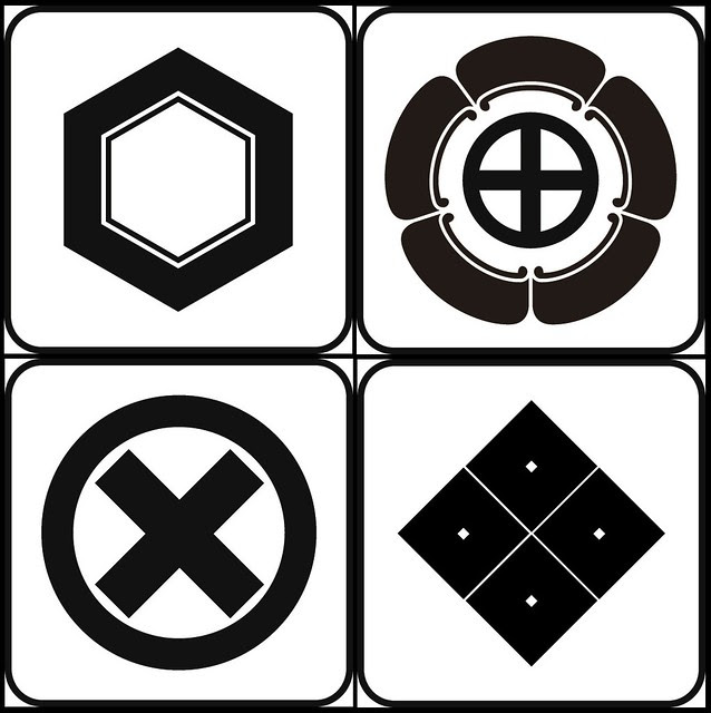 kikko, gourinikutsuwa, marunisujikai, sumitateyotsume (pattern - kamon)