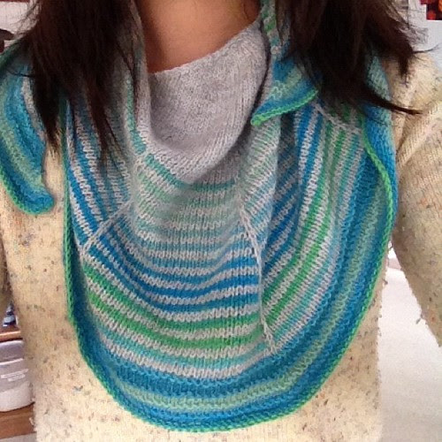 Daybreak is blocked and finished! Cheery colors for a gray day :)