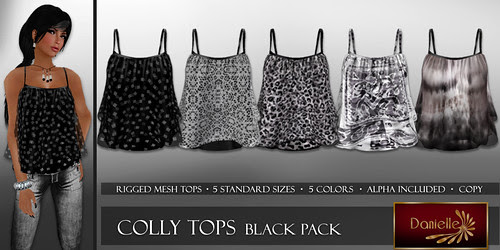 DANIELLE Colly Tops Black Pack