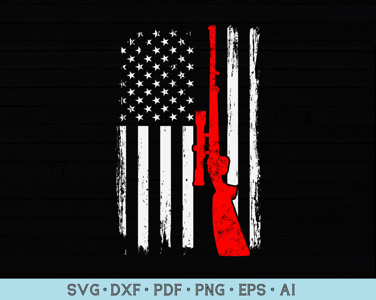 8569 Hunting Fishing American Flag Svg SVG PNG EPS DXF File