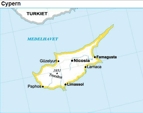 Cypern Karta | Karta