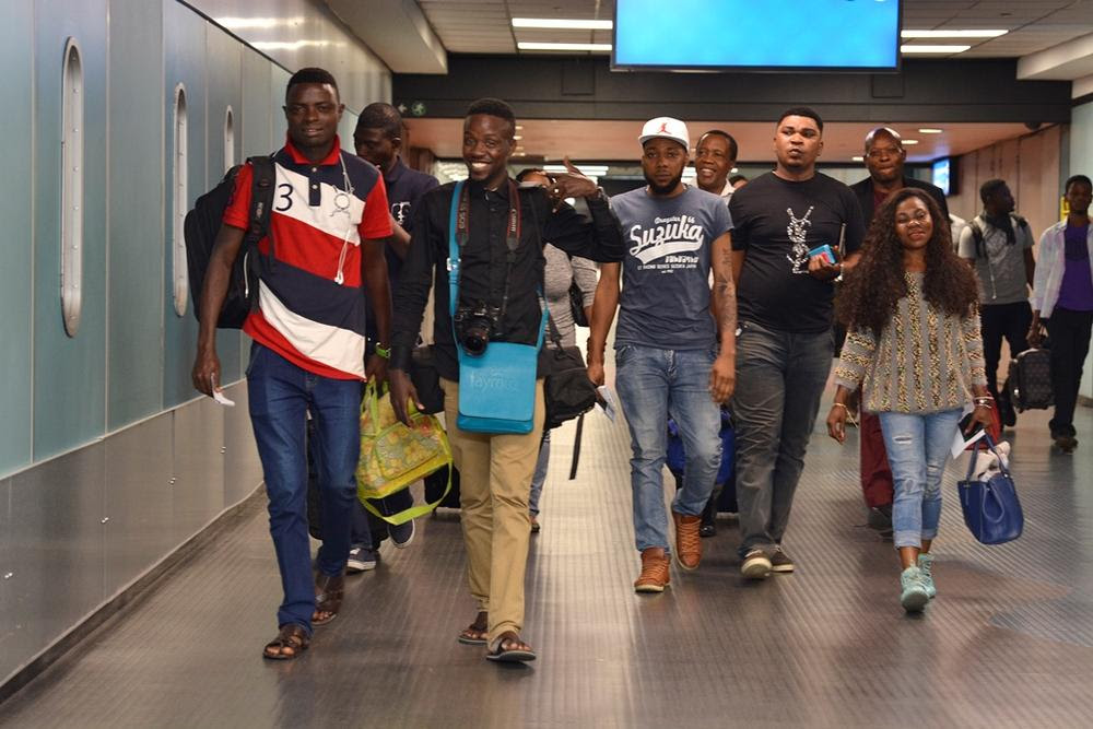 Iyabo Ojo, Odunade Adekola, Kunle Afolayan, Omotola and others arrive in South Africa for the 2015 AMAA