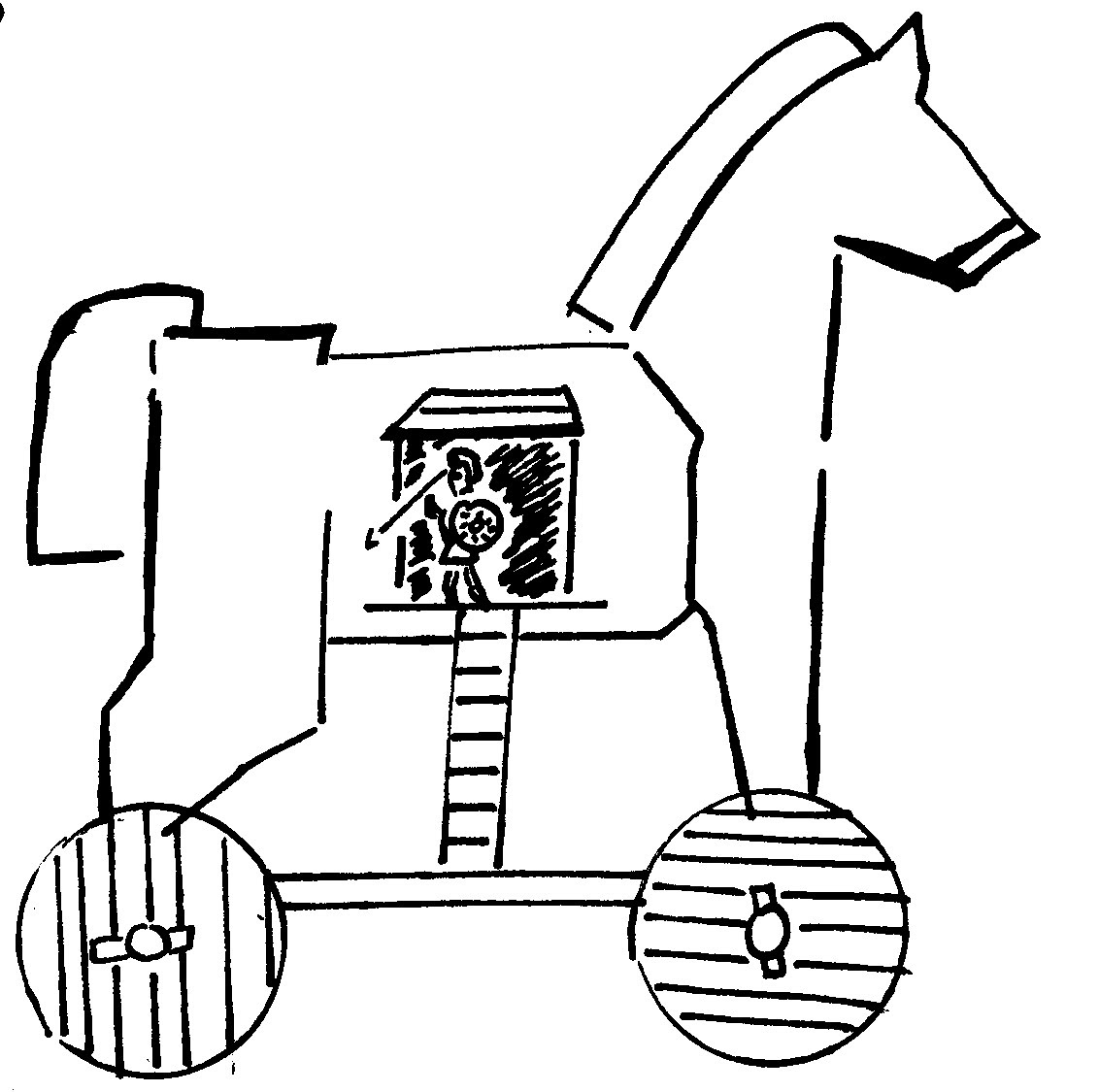 Coloriage Cheval De Troie  Des Milliers de Coloriage Imprimable